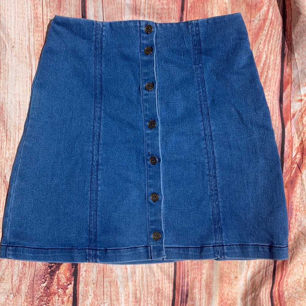 Button Down Mini Skirt - image 1